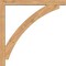 Ekena Millwork Thorton Block Smooth Bracket w/ Offset Brace, Western Red Cedar, 5 1/2"W x 48"D x 48"H BKT0604X48X48THR05SWR - alternate 3